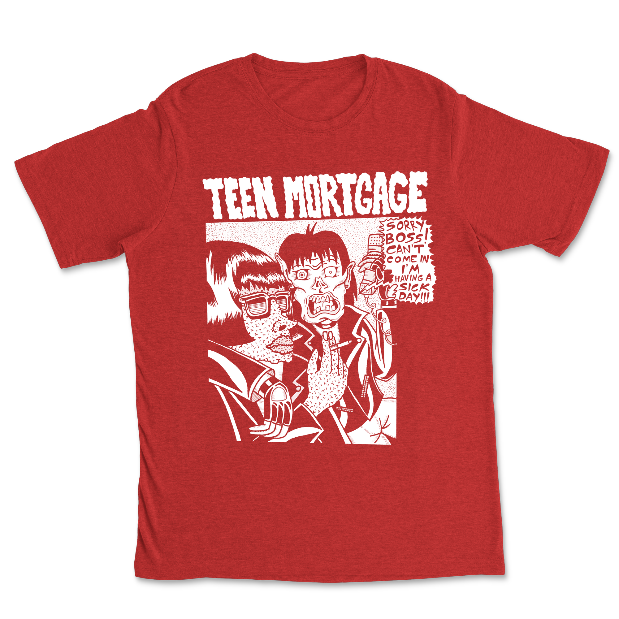 Teen Mortgage Sick Day Shirt Red